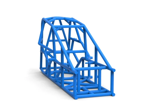 Frame of Three Quarter Midget Scale 1 to 25 3D Print Model