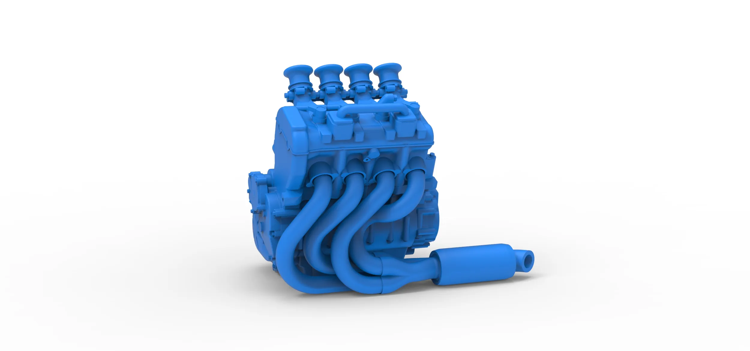 Engine of Three Quarter Midget Scale 1 to 25 3D Print Model .c4d .max .obj .3ds .fbx .stl .blend 