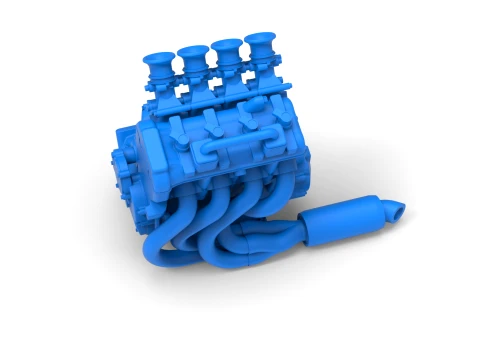 Engine of Three Quarter Midget Scale 1 to 25 3D Print Model