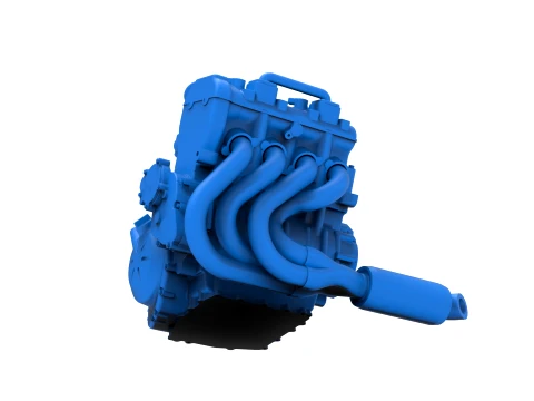 Engine of Three Quarter Midget Scale 1 to 25 3D Print Model