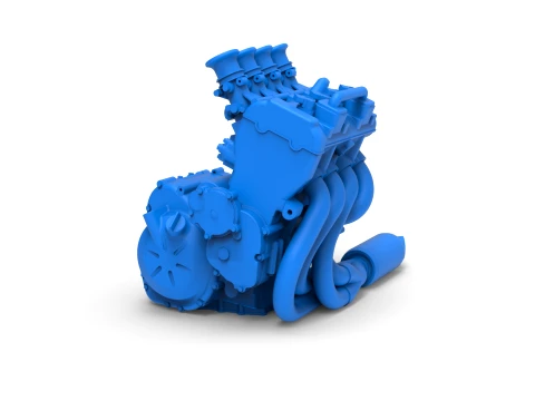 Engine of Three Quarter Midget Scale 1 to 25 3D Print Model