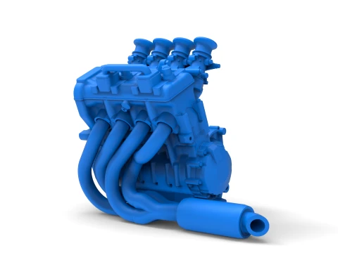 Engine of Three Quarter Midget Scale 1 to 25 3D Print Model