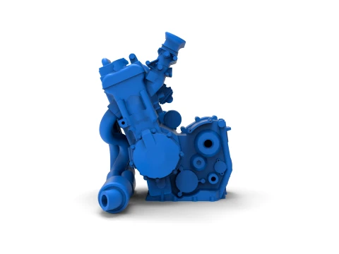 Engine of Three Quarter Midget Scale 1 to 25 3D Print Model