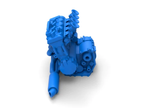 Engine of Three Quarter Midget Scale 1 to 25 3D Print Model