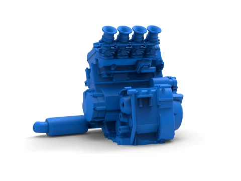 Engine of Three Quarter Midget Scale 1 to 25 3D Print Model