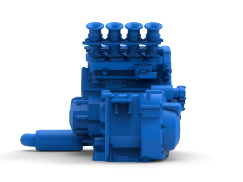 Engine of Three Quarter Midget Scale 1 to 25 3D Print Model