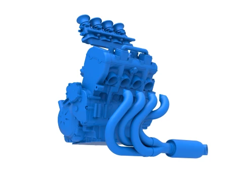 Engine of Three Quarter Midget Scale 1 to 25 3D Print Model