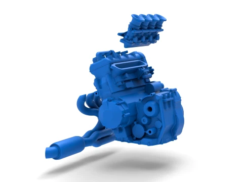 Engine of Three Quarter Midget Scale 1 to 25 3D Print Model