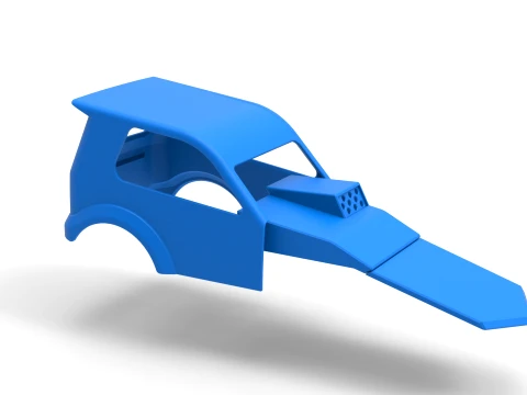 Shell of New Zealand Superstock car Version 3 Scale 1 to 25 3D Print Model