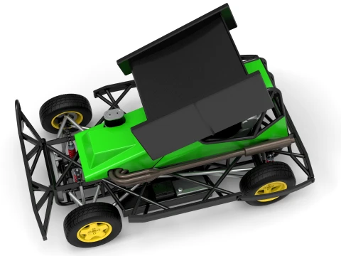 BriSCA Formula 2 Stock Car Scale 1 to 25 3D Print Model