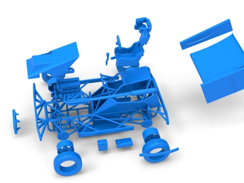 BriSCA Formula 2 Stock Car Scale 1 to 25 3D Print Model