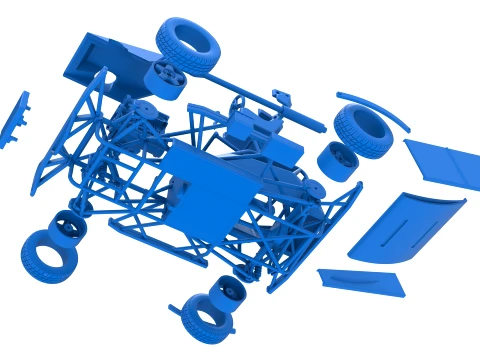 BriSCA Formula 2 Stock Car Scale 1 to 25 3D Print Model