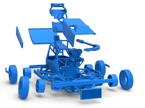 BriSCA Formula 2 Stock Car Scale 1 to 25 3D Print Model