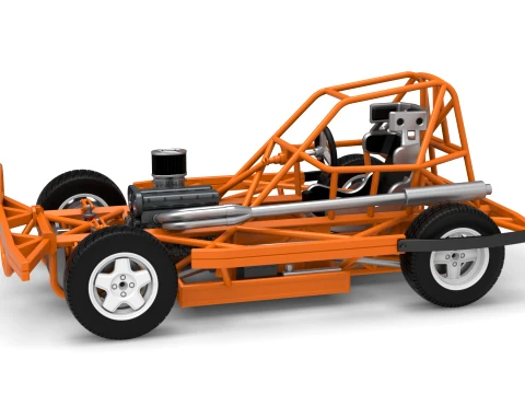 BriSCA Formula 2 Stock Car Base Scale 1 to 25 3D Print Model