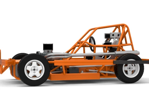 BriSCA Formula 2 Stock Car Base Scale 1 to 25 3D Print Model