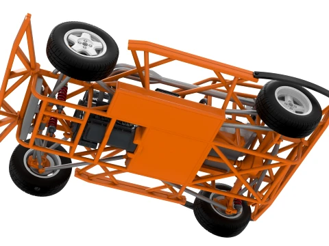 BriSCA Formula 2 Stock Car Base Scale 1 to 25 3D Print Model