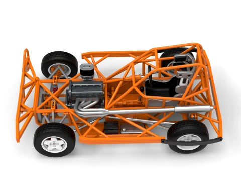 BriSCA Formula 2 Stock Car Base Scale 1 to 25 3D Print Model