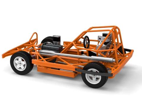 BriSCA Formula 2 Stock Car Base Scale 1 to 25 3D Print Model