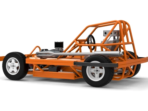 BriSCA Formula 2 Stock Car Base Scale 1 to 25 3D Print Model