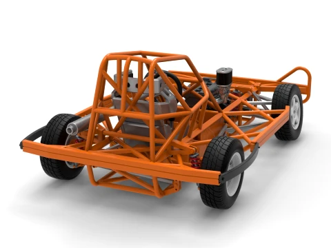 BriSCA Formula 2 Stock Car Base Scale 1 to 25 3D Print Model