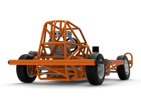 BriSCA Formula 2 Stock Car Base Scale 1 to 25 3D Print Model