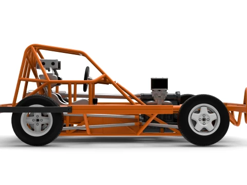 BriSCA Formula 2 Stock Car Base Scale 1 to 25 3D Print Model
