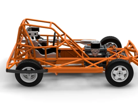 BriSCA Formula 2 Stock Car Base Scale 1 to 25 3D Print Model
