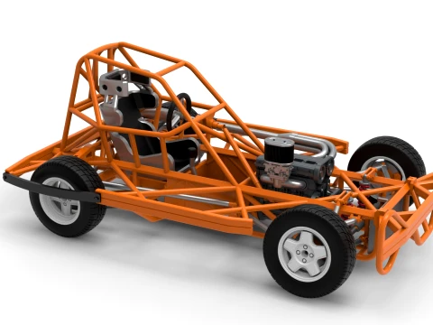 BriSCA Formula 2 Stock Car Base Scale 1 to 25 3D Print Model