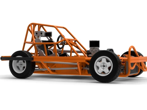 BriSCA Formula 2 Stock Car Base Scale 1 to 25 3D Print Model