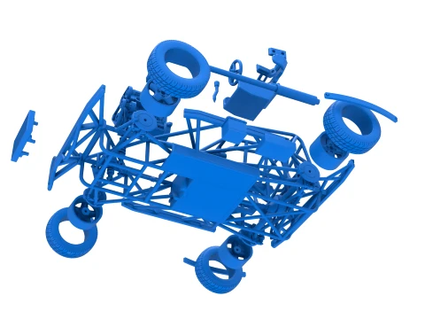 BriSCA Formula 2 Stock Car Base Scale 1 to 25 3D Print Model