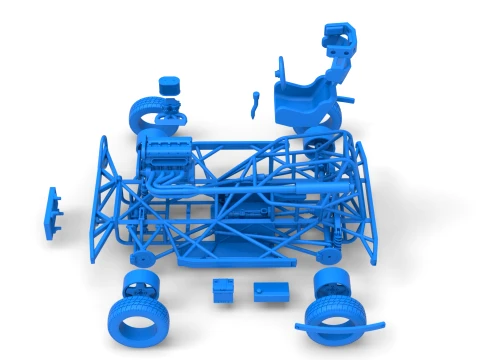 BriSCA Formula 2 Stock Car Base Scale 1 to 25 3D Print Model