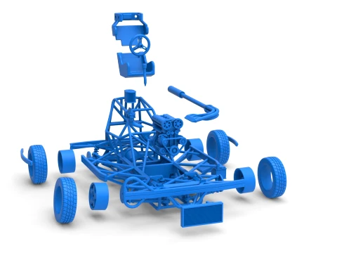 BriSCA Formula 2 Stock Car Base Scale 1 to 25 3D Print Model