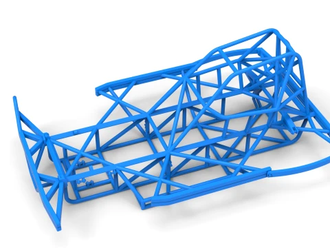 Frame of BriSCA Formula 2 Stock Car Scale 1 to 25 3D Print Model