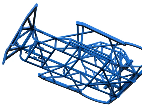 Frame of BriSCA Formula 2 Stock Car Scale 1 to 25 3D Print Model
