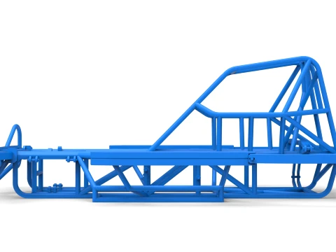 Frame of BriSCA Formula 2 Stock Car Scale 1 to 25 3D Print Model