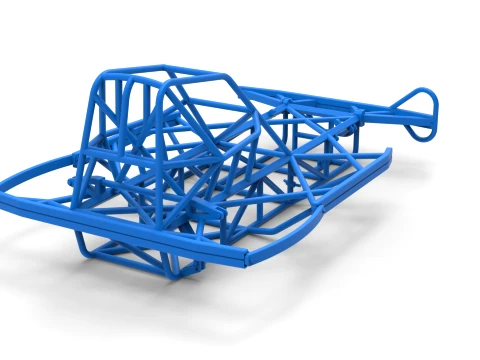 Frame of BriSCA Formula 2 Stock Car Scale 1 to 25 3D Print Model