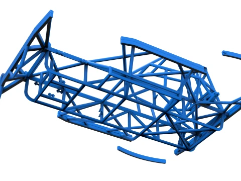 Frame of BriSCA Formula 2 Stock Car Scale 1 to 25 3D Print Model