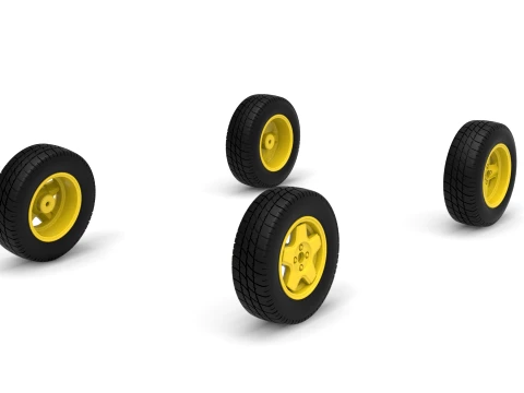 Wheel set of BriSCA Formula 2 Stock Car Scale 1 to 25 3D Print Model