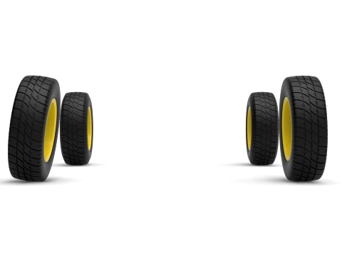 Wheel set of BriSCA Formula 2 Stock Car Scale 1 to 25 3D Print Model