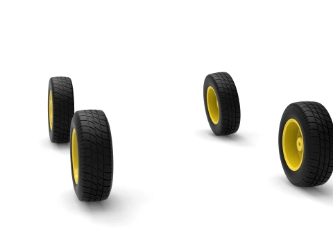 Wheel set of BriSCA Formula 2 Stock Car Scale 1 to 25 3D Print Model