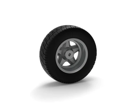 Front wheel of BriSCA Formula 2 Stock Car Scale 1 to 25 3D Print Model