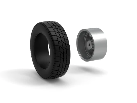 Front wheel of BriSCA Formula 2 Stock Car Scale 1 to 25 3D Print Model