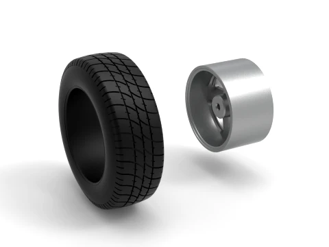 Rear wheel of BriSCA Formula 2 Stock Car Scale 1 to 25 3D Print Model