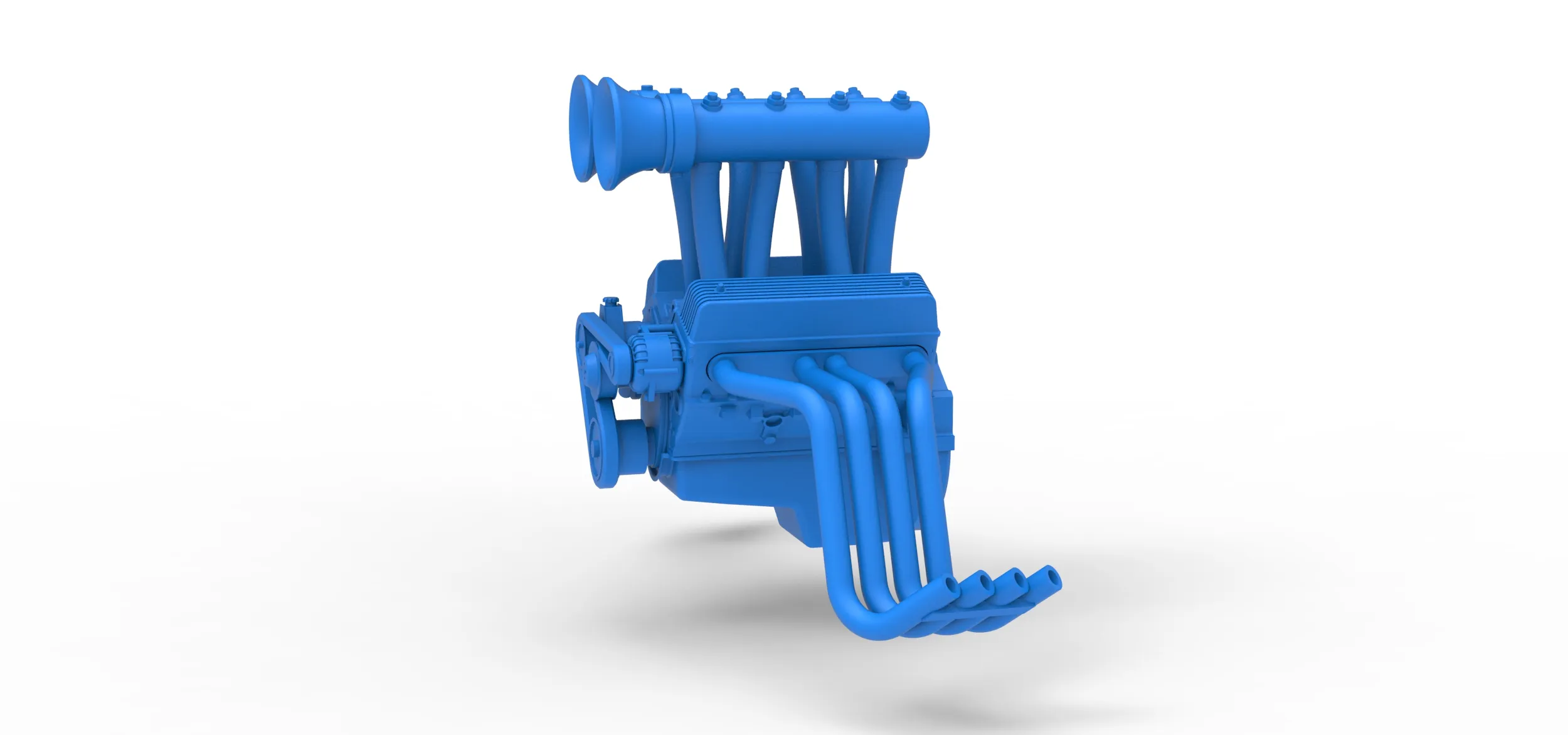 Engine V8 for vintage dragster Version 11 Scale 1 to 25 3D Print Model .c4d .max .obj .3ds .fbx .stl .blend 