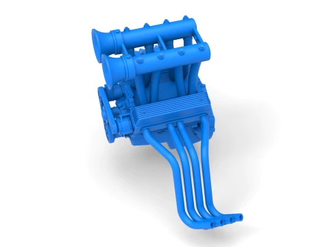 Engine V8 for vintage dragster Version 11 Scale 1 to 25 3D Print Model