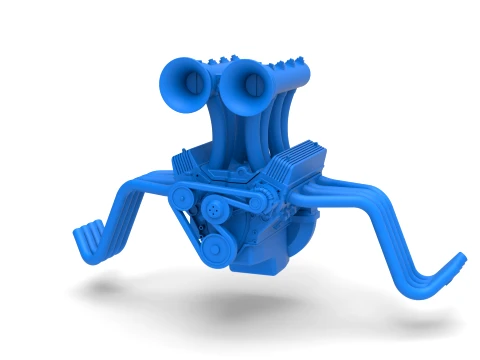 Engine V8 for vintage dragster Version 11 Scale 1 to 25 3D Print Model
