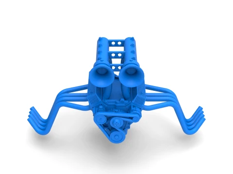 Engine V8 for vintage dragster Version 11 Scale 1 to 25 3D Print Model