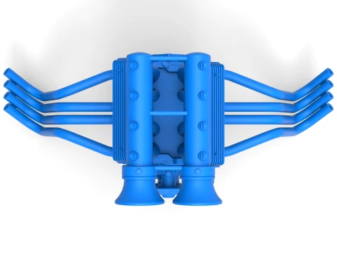 Engine V8 for vintage dragster Version 11 Scale 1 to 25 3D Print Model