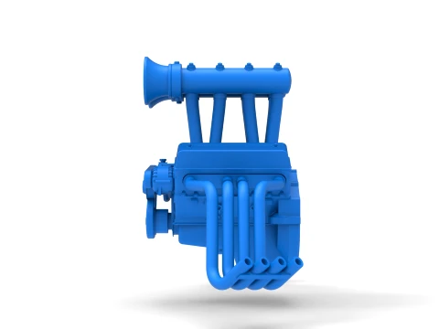 Engine V8 for vintage dragster Version 11 Scale 1 to 25 3D Print Model