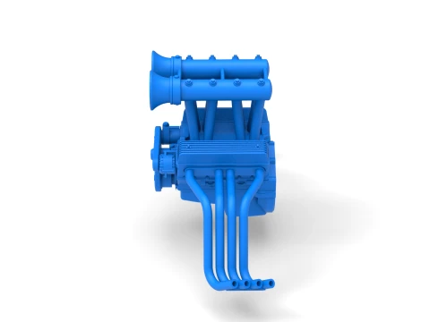 Engine V8 for vintage dragster Version 11 Scale 1 to 25 3D Print Model